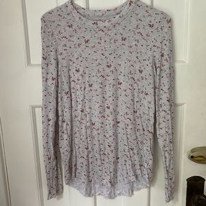 Grey floral long sleeve